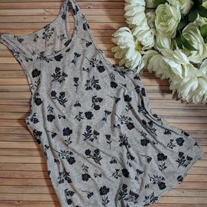 UO | BDG Grey Floral Print Tank Top